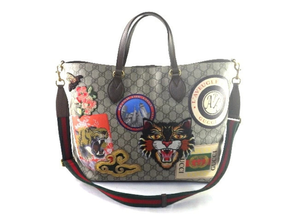 Gucci Bag Shoulder Tote GG Supreme Beige Cream